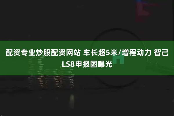 配资专业炒股配资网站 车长超5米/增程动力 智己LS8申报图曝光
